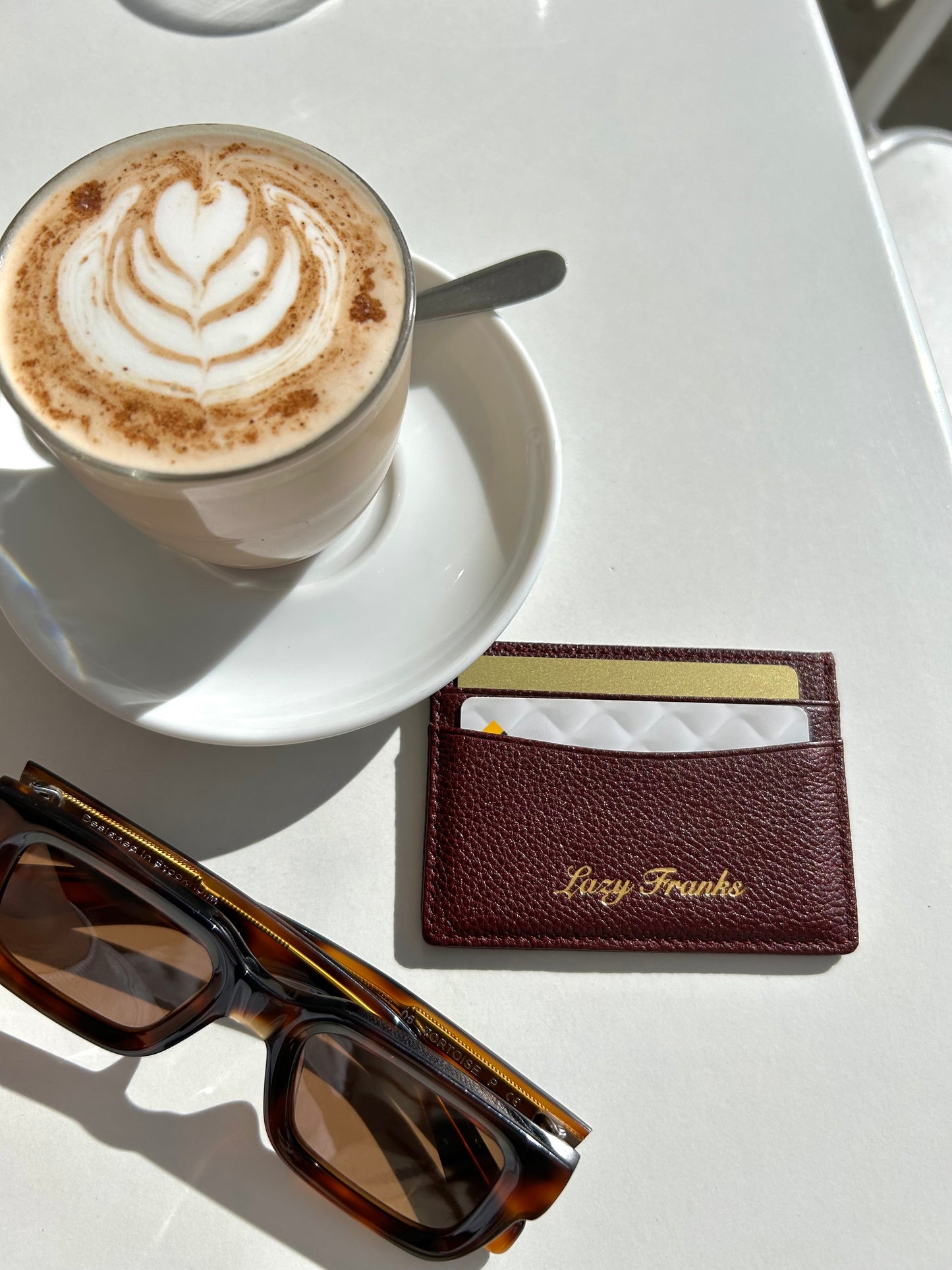 Gentleman's Leather Card Holder - Burgundy