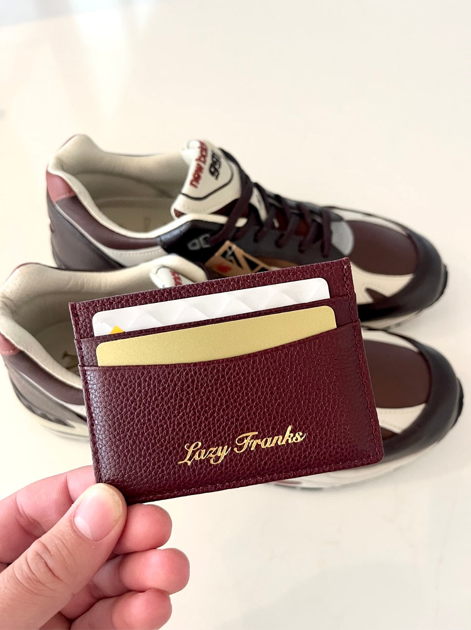 Gentleman's Leather Card Holder - Burgundy