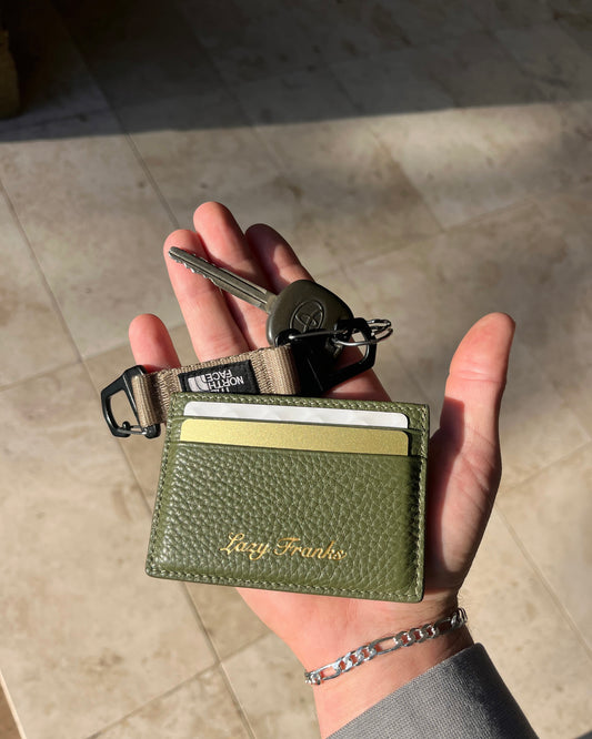 Gentleman's Leather Card Holder - Olive Green