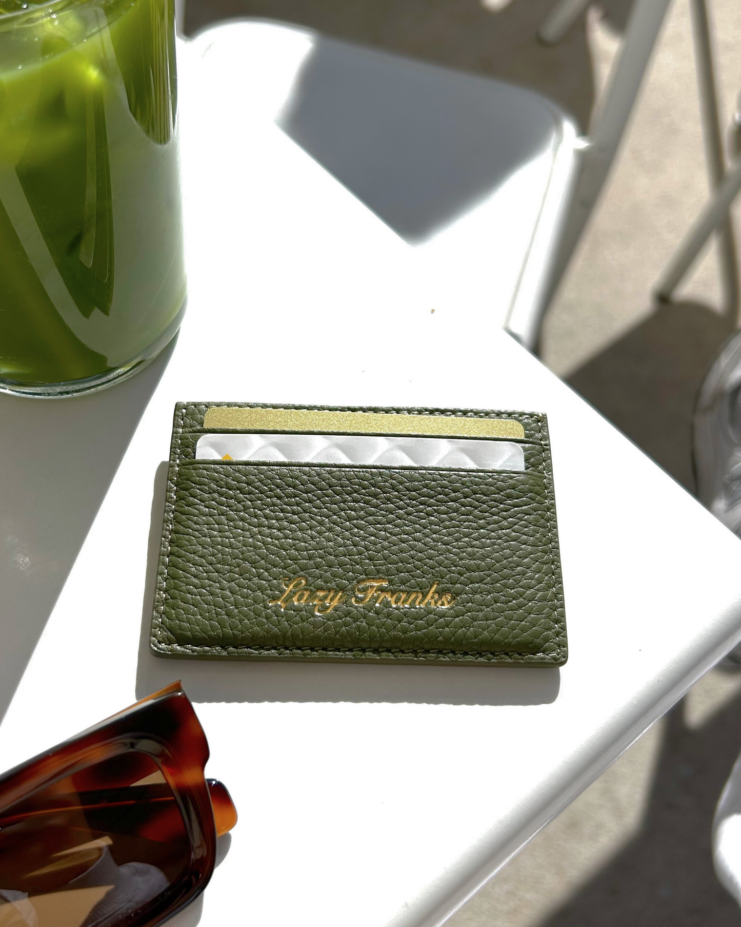 Gentleman's Leather Card Holder - Olive Green